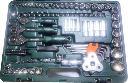 SATALPD 121pcs Combination set hybrid car repair tool set manual tool box with plastic tool box