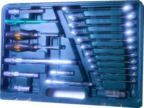 SATALPD 121pcs Combination set hybrid car repair tool set manual tool box with plastic tool box