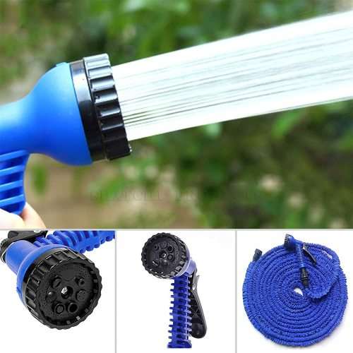 Expandable Magic Hose Flexible Water Pipe Garden DIY Spray Gun 15m 50ft
