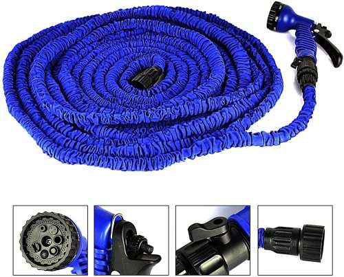Expandable Magic Hose Flexible Water Pipe Garden DIY Spray Gun 15m 50ft