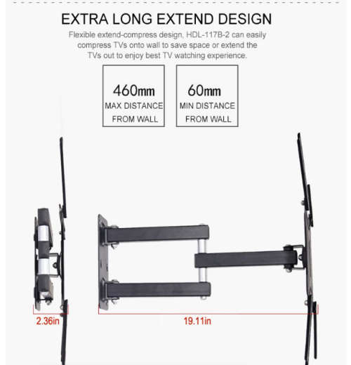 14-55inch Full motion Cantilever Mount TV Bracket