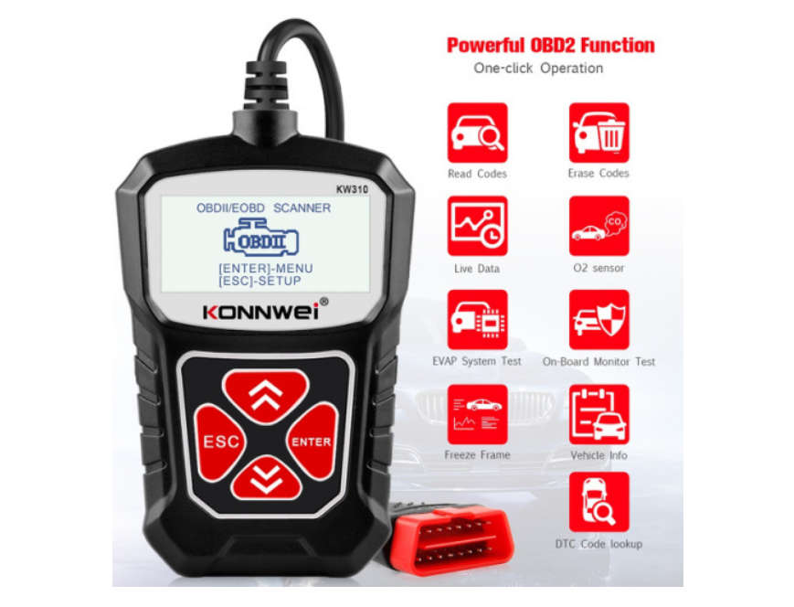 KONNWEI KW310 OBD Car Fault Detector Code Reader OBD2 Scanner Diagnostic Tool