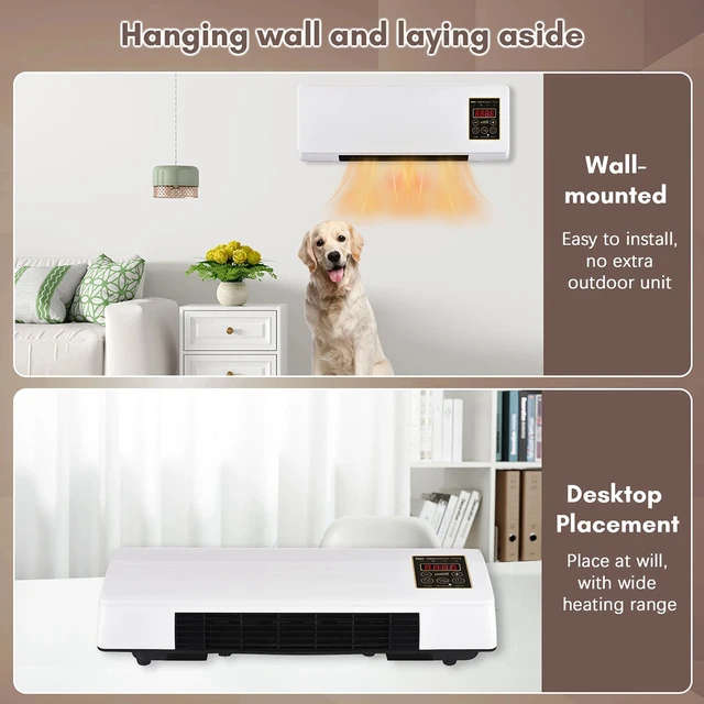 Smart Wall Heater Electric Space Heater for Bedroom