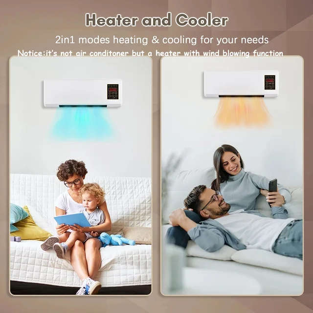 Smart Wall Heater Electric Space Heater for Bedroom