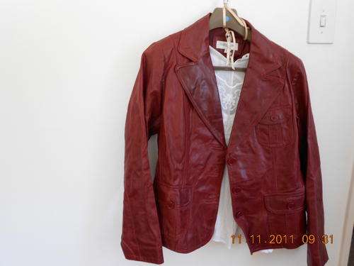 Beautiful Burgundy Leather Jacket