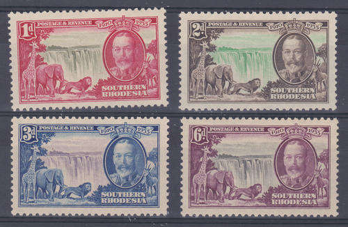 Southern Rhodesia 1935 Silver Jubilee - Unmounted Mint plus Printers Mark - SACC 32-35