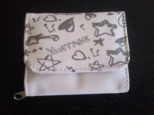 Vintage Mini White and Silver Purse