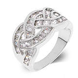 ***  WHITE GOLD PREMIER PEAR CUT CZ RING -- R1 NO RESERVE!!