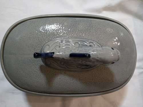 STUNNING SALT GLAZE FISH TUREEN (STAFFEL STONEWARE)