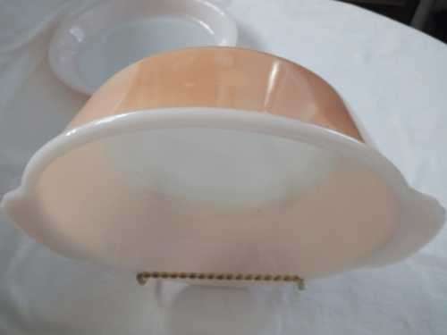 IN EXCELLENT CONDITION FIRE KING PIE DISH AND BOWL