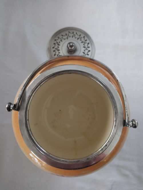 ANTIQUE DEVON WARE BISCUIT BARREL