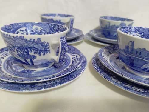 PERFECT BLUE SPODE ITALIAN TEA TRIO (4 available)
