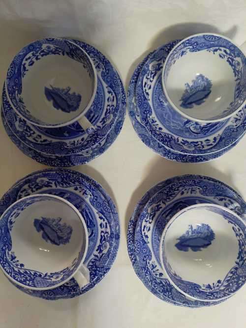 PERFECT BLUE SPODE ITALIAN TEA TRIO (4 available)