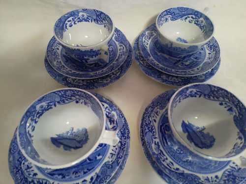 PERFECT BLUE SPODE ITALIAN TEA TRIO (4 available)