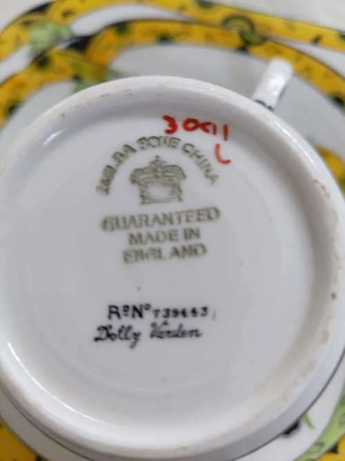 Exquisite ANTIQUE DOLLY VARDEN TEA TRIO(6 available)