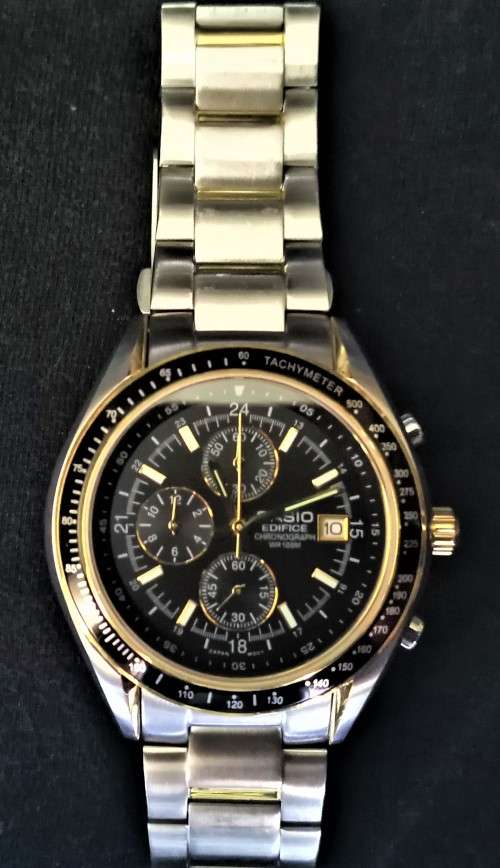 CASIO EDIFICE EF-503SG-1AV  Men`s Chronograph Black Dial Watch.