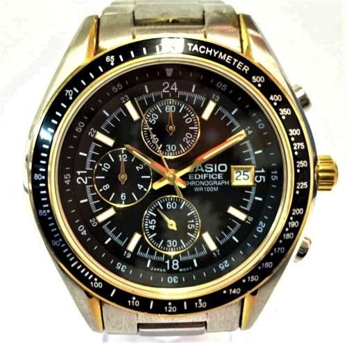 CASIO EDIFICE EF-503SG-1AV  Men`s Chronograph Black Dial Watch.