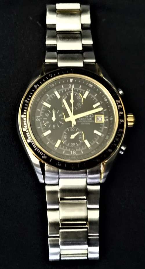 CASIO EDIFICE EF-503SG-1AV  Men`s Chronograph Black Dial Watch.