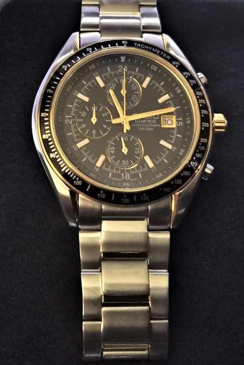 CASIO EDIFICE EF-503SG-1AV  Men`s Chronograph Black Dial Watch.