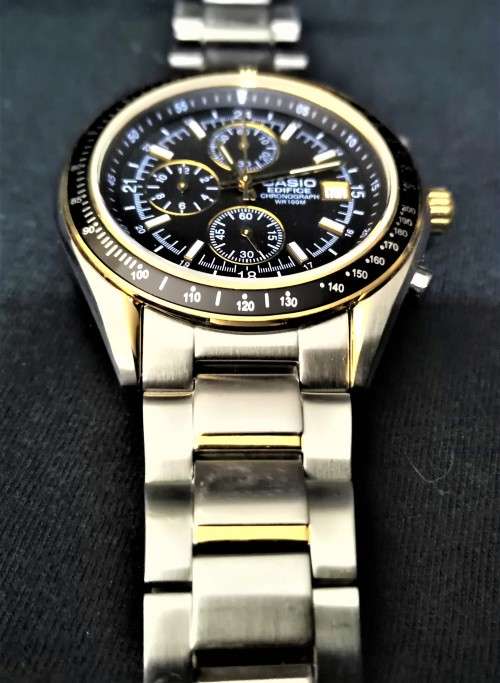 CASIO EDIFICE EF-503SG-1AV  Men`s Chronograph Black Dial Watch.