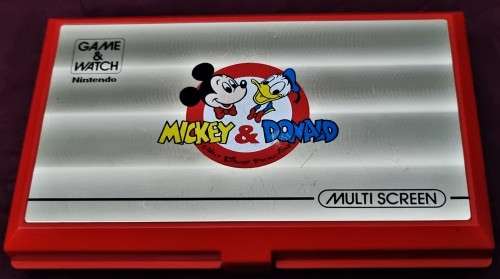 VINTAGE NINTENDO GAME and WATCH MICKEY and DONALD (DM53). MULTI-SCREEN