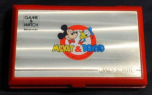 VINTAGE NINTENDO GAME and WATCH MICKEY and DONALD (DM53). MULTI-SCREEN