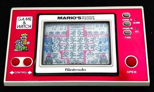 NINTENDO GAME AND WATCH NEW WIDE SERIES MARIO`S CEMENT FACTORY (ML-102). 1983