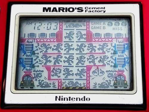 NINTENDO GAME AND WATCH NEW WIDE SERIES MARIO`S CEMENT FACTORY (ML-102). 1983