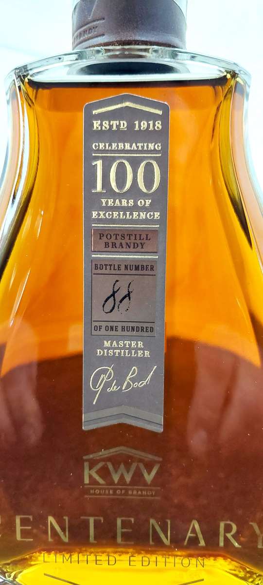 KWV 100 YEAR OLD BRANDY - CENTENARY LIMITED EDITION NO.88/100