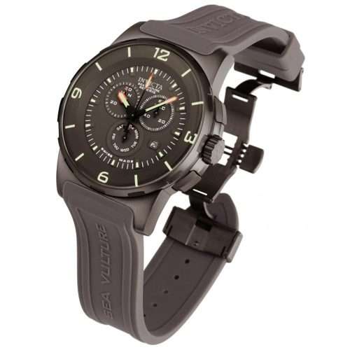 Invicta Gunmetal case  Reserve Sea Vulture Chronograph Grey tone Silicone band.
