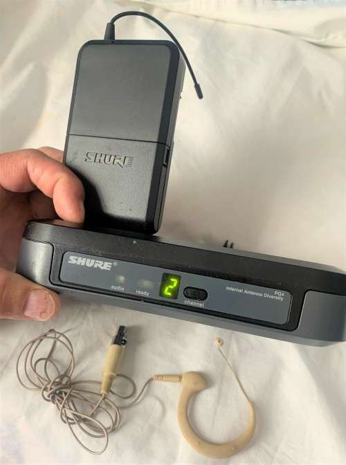 Shure PG4 Receiver, Bodypack and Wireless On-Ear Microphone