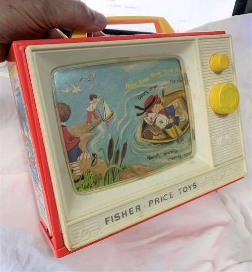 Fisher Price toy, Two Tune TV 60s, collectors!