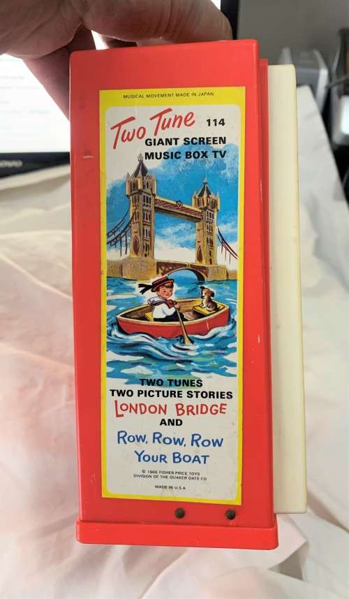 Fisher Price toy, Two Tune TV 60s, collectors!