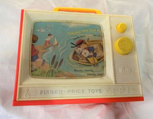 Fisher Price toy, Two Tune TV 60s, collectors!