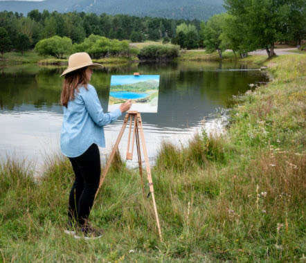 Field and Sketching Wooden Easel
