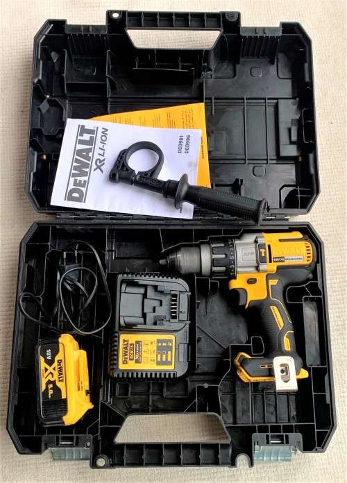 Dewalt DCD996 18V Brushless Drill with 5.0Ah Battery, Charger and Case.