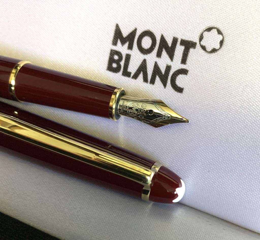 Montblanc FP 145 Meisterstück Platinum Line M in as new condition.