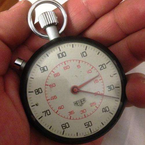 Vintage Heuer stopwatch Tag Heuer 758.313 rare 100 minutes edition see photos