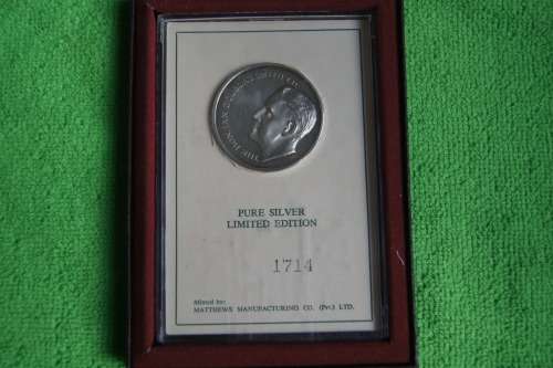 Rhodesian History Medallion in Stirling Silver - Ian Smith