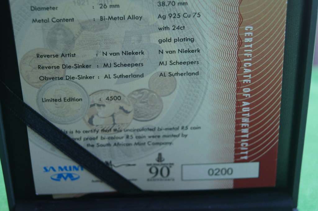 2011 90th Anniversary of the South African Reserve Bank Proof Set