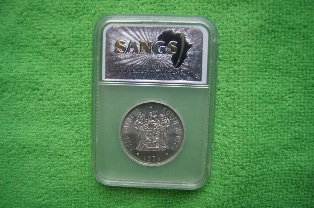 1974 South Africa R1 Silver - SANGS PF65