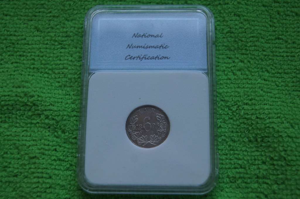 1896 ZAR 6 Pence - NNC MS62