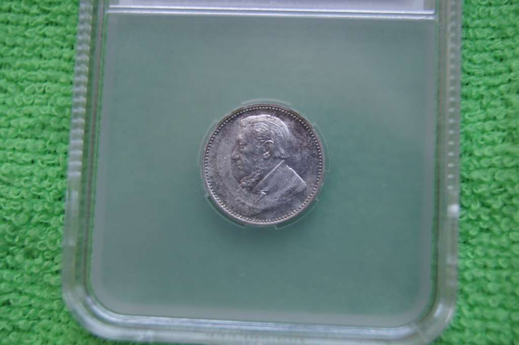 1897 ZAR 3 Pence - SANGS MS63