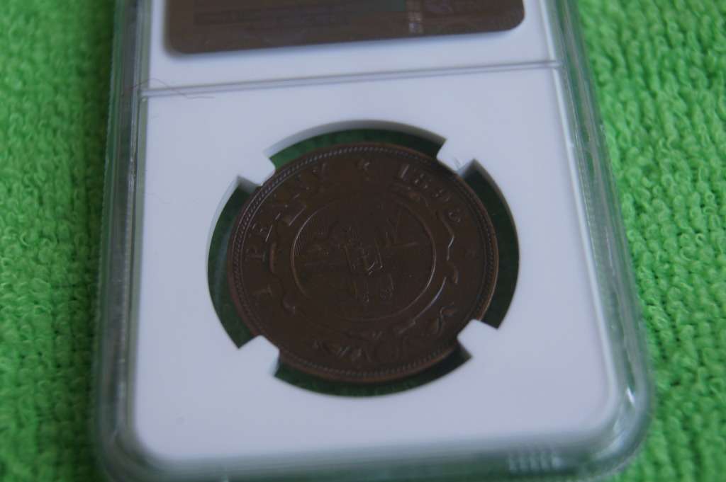 1898 ZAR One Penny - NGC AU58 BN