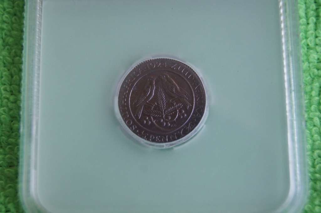 1924 South Africa Quarter Penny (Farthing) - MS64 BN