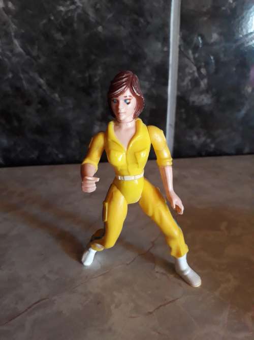1988 April O'Neil (Blue Stripe on leg) Vintage Figure Teenage Mutant Ninja Turtles