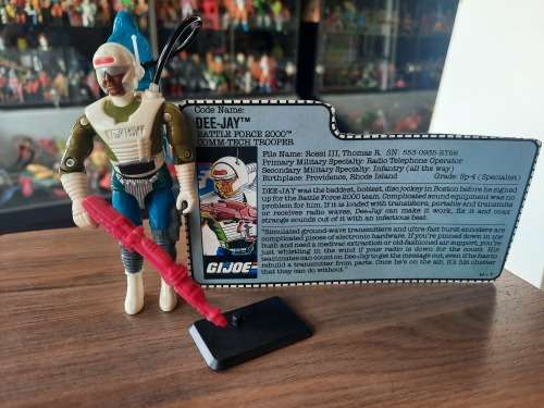 GI Joe 1989 Complete Dee-Jay With File Card Vintage Figures