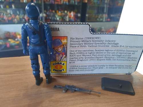 GI Joe 1982 Complete Cobra With File Card Vintage Figures