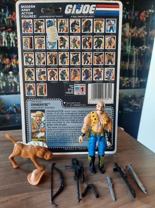 GI Joe 1989 Complete Gnawgahyde With Cardback Vintage Figures