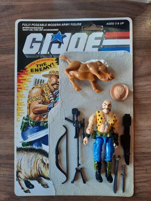GI Joe 1989 Complete Gnawgahyde With Cardback Vintage Figures